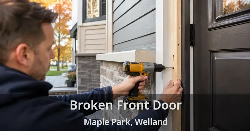 Broken Front Door Maple Park, Welland - ON