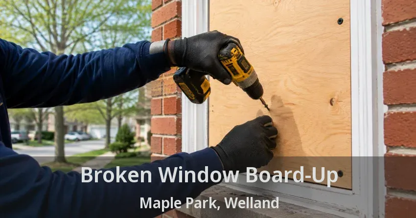 Broken Window Board-Up Maple Park, Welland - ON