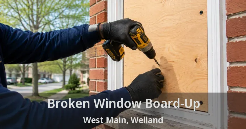 Broken Window Board-Up West Main, Welland - ON