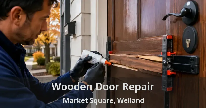 Wooden Door Repair Market Square, Welland - ON