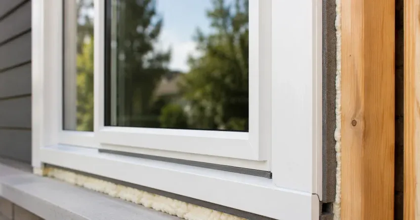 technician installing fiberglass window frame in Seaway, Welland home
