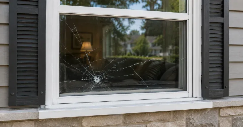 technician measuring window opening for emergency glass replacement Central Welland, Welland