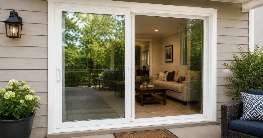 new patio door replacement installed in Crowland, Welland home