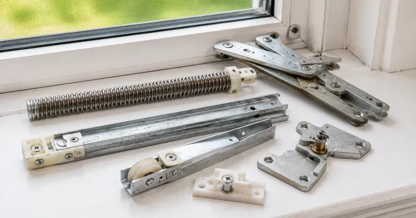 technician adjusting window sash alignment in Crowland, Welland home